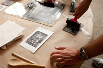 Pizza and Printing:  Monotype Workshop with Lisa!