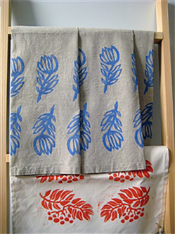 Block Printing on Fabric: Tea Towel Workshop