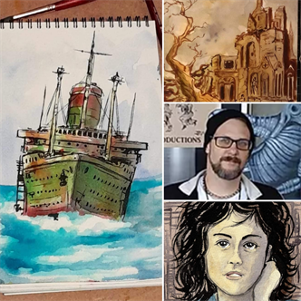 Inking and Watercolor workshop with Jay Stuart | Saturdays 10am- 1pm | 3/2-3/16 | Spring 2024